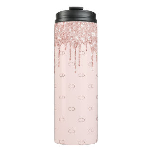 Bouteilles Isothermes parties scintillant or rose rousse rose monogramme