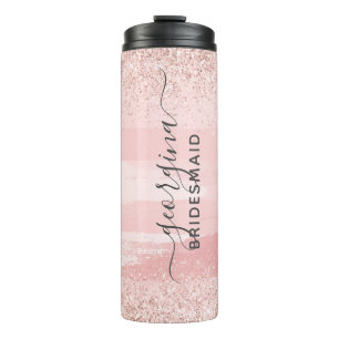 Bouteilles Isothermes Parties scintillant rose personnalisée Poussière