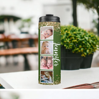 Bouteilles Isothermes Parties scintillant tendance vert nom photo Therma