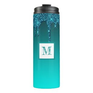 Bouteilles Isothermes Parties scintillant Turquoise personnalisée