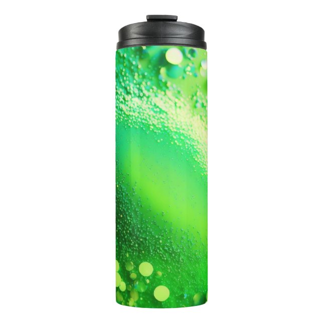 Bouteilles Isothermes Parties scintillant verte citron thermique 12oz (Devant)