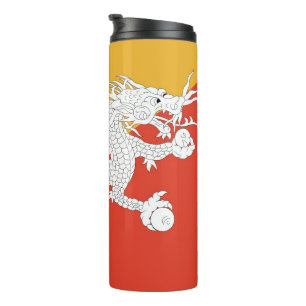 Bouteilles Isothermes Paruline thermale avec drapeau du Bhoutan