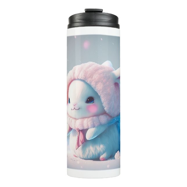 Bouteilles Isothermes Paruline thermale de Bunny d'hiver (Devant)