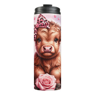 Bouteilles Isothermes Paruline thermale de vache rose pâle