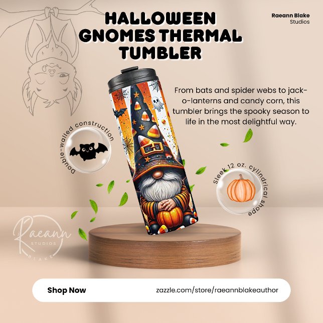 Bouteilles Isothermes Paruline thermale des Gnomes d'Halloween (Créateur téléchargé)