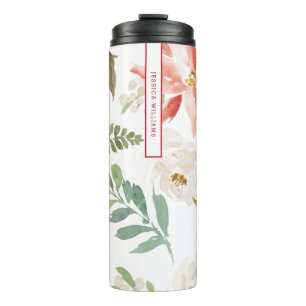 Bouteilles Isothermes Paruline thermale florale de Poinsettia