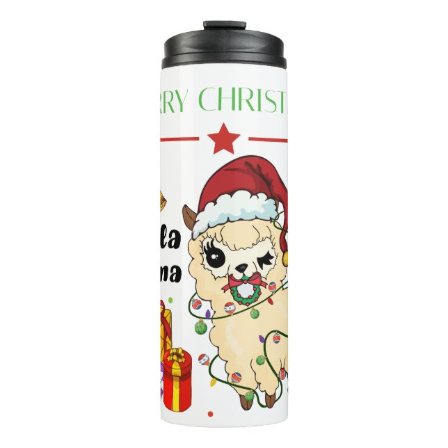 Bouteilles Isothermes Paruline thermale Llama de Noël (Devant)