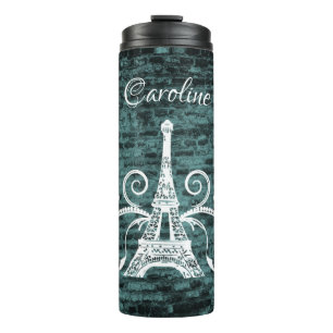 Bouteilles Isothermes Paruline thermale turquoise Tour Eiffel