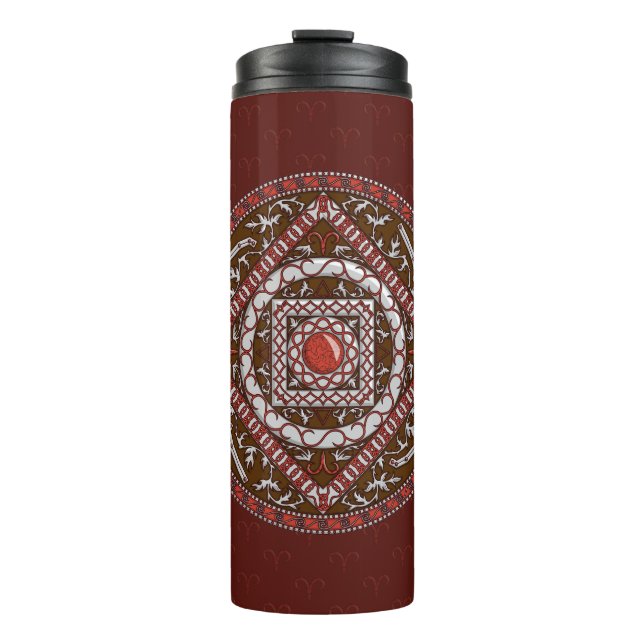 Bouteilles Isothermes Paruline thermique Aries Mandala (Devant)