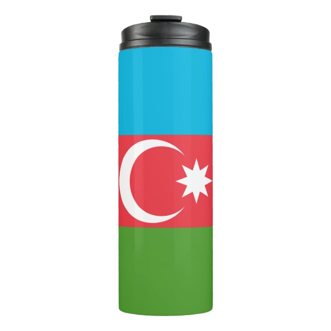 Bouteilles Isothermes Paruline thermique avec drapeau d'Azerbaïdjan (Devant)
