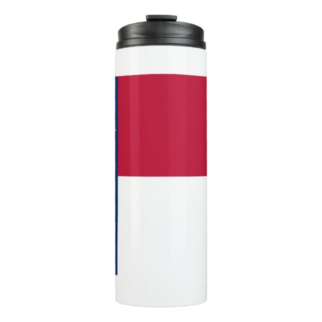 Bouteilles Isothermes Paruline thermique avec drapeau de Caroline du Nor (Devant)