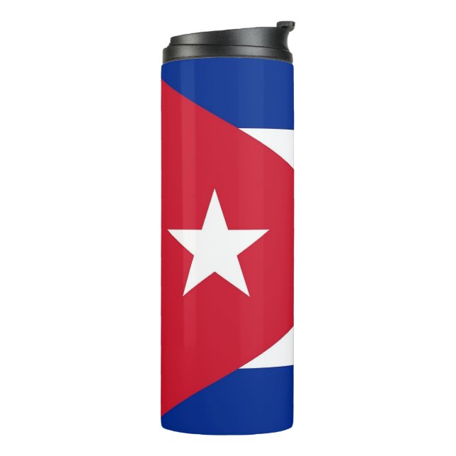 Bouteilles Isothermes Paruline thermique avec drapeau de Cuba (Tourné sur la gauche)
