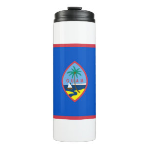Bouteilles Isothermes Paruline thermique avec drapeau de Guam, USA