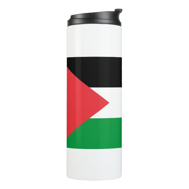 Bouteilles Isothermes Paruline thermique avec drapeau de la Palestine (Tourné sur la gauche)
