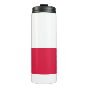 Bouteilles Isothermes Paruline thermique avec drapeau de la Pologne