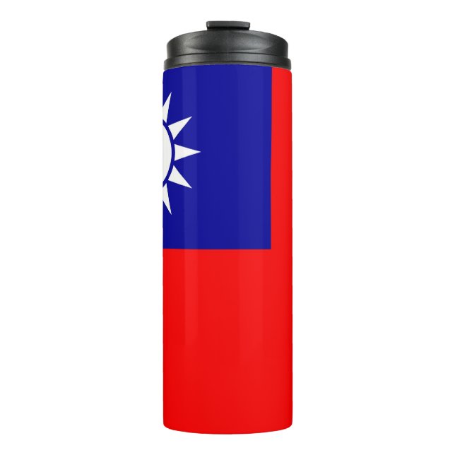 Bouteilles Isothermes Paruline thermique avec drapeau de Taïwan (Devant)