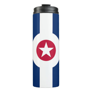 Bouteilles Isothermes Paruline thermique avec drapeau d'Indianapolis, US