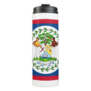 Bouteilles Isothermes Paruline thermique avec drapeau du Belize