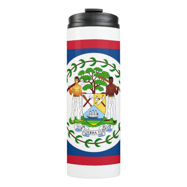 Bouteilles Isothermes Paruline thermique avec drapeau du Belize (Devant)