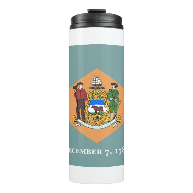 Bouteilles Isothermes Paruline thermique avec drapeau du Delaware, USA (Devant)