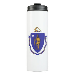 Bouteilles Isothermes Paruline thermique avec drapeau du Massachusetts, 