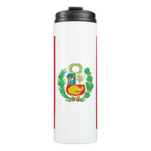Bouteilles Isothermes Paruline thermique avec drapeau du Pérou