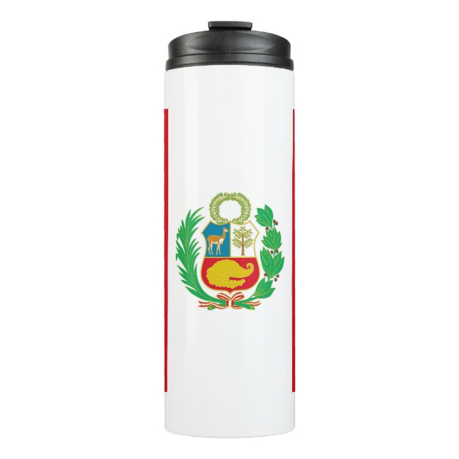 Bouteilles Isothermes Paruline thermique avec drapeau du Pérou (Devant)
