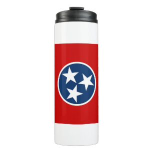 Bouteilles Isothermes Paruline thermique avec drapeau du Tennessee, État