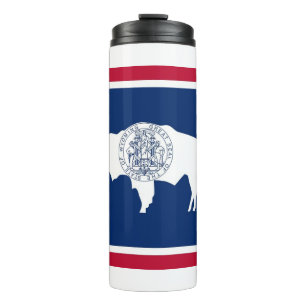 Bouteilles Isothermes Paruline thermique avec drapeau du Wyoming, États-