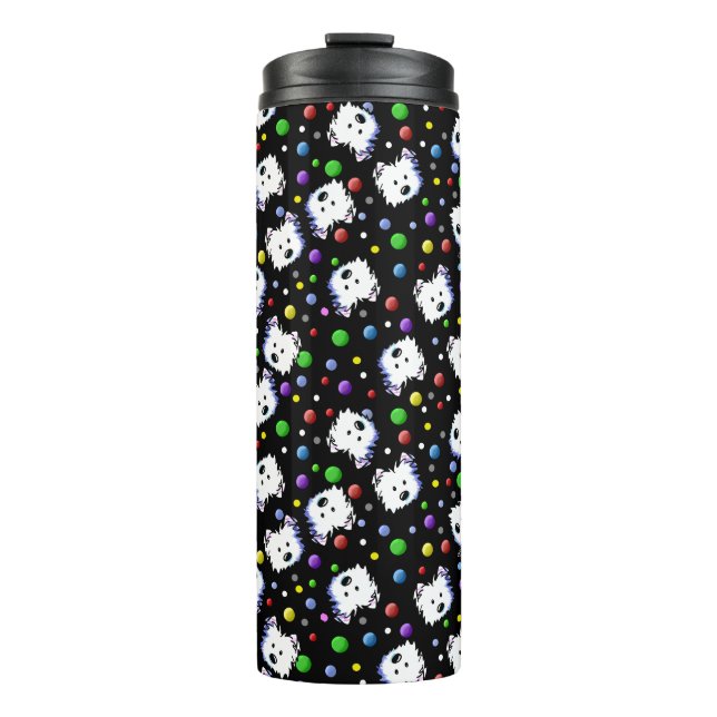 Bouteilles Isothermes Paruline thermique Confetti Westie (Devant)