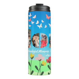 Bouteilles Isothermes Paruline thermique de maman papillon personnalisée