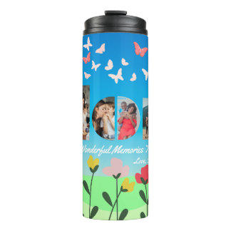 Bouteilles Isothermes Paruline thermique de maman papillon personnalisée