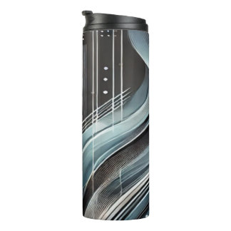Bouteilles Isothermes Paruline thermique Futuriste Abstraite Bleu & Arge