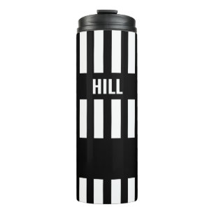 Bouteilles Isothermes Paruline thermique noire et blanche Zebra Stripe