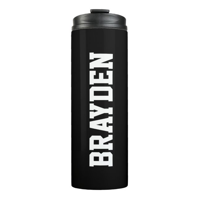Bouteilles Isothermes Paruline thermique noire Monogramme (Devant)