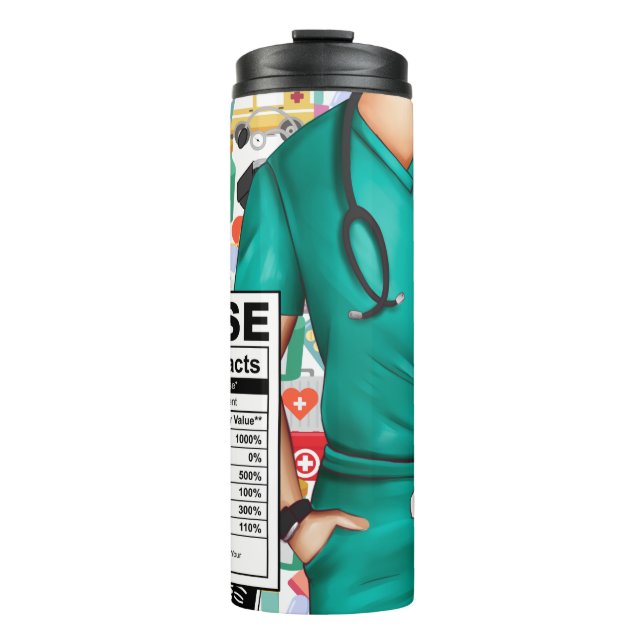 Bouteilles Isothermes Paruline thermique pour infirmière mâle (Devant)