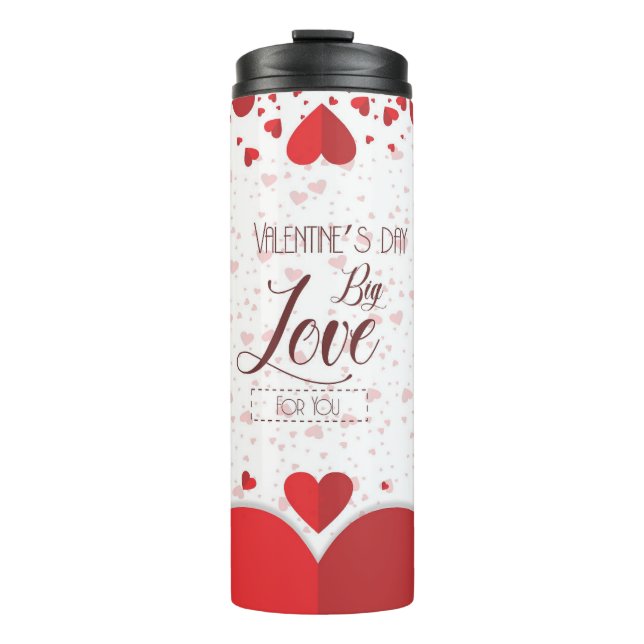 Bouteilles Isothermes Paruline thermique romantique "Big Love" (Devant)
