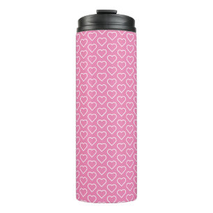 Bouteilles Isothermes Paruline thermique rose avec coeur ou choisir des