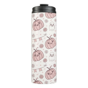 Bouteilles Isothermes Pastel Pink Halloween Motif sans couture (2)