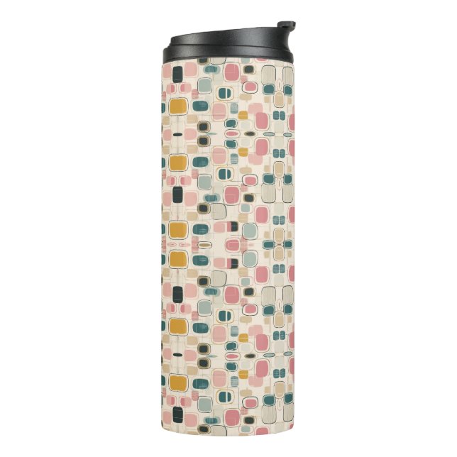 Bouteilles Isothermes Pastel Retro Pattern | Abstract Pebble & Pod (Tourné sur la gauche)
