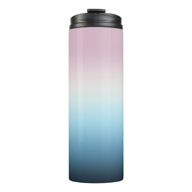Bouteilles Isothermes Pastel rose et bleu Dégradé Indigo Rose Ombre (Devant)