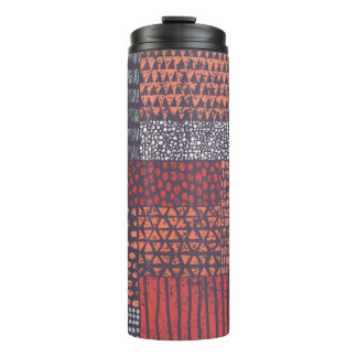 Bouteilles Isothermes Patchwork bohémien : conception sans couture dessi