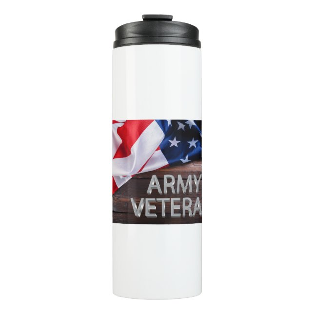 Bouteilles Isothermes Patriotique "vétéran de l'armée" (Devant)