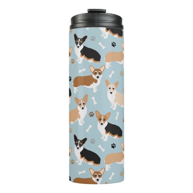Bouteilles Isothermes Patrouilles et os de Chiens de Corgi (Devant)