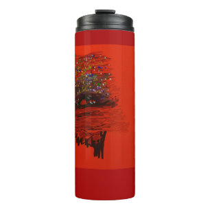 Bouteilles Isothermes Paysage de lune orange