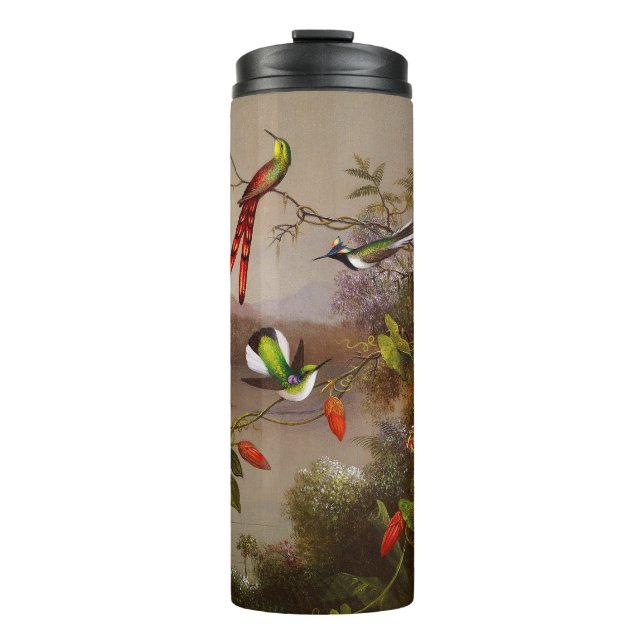 Bouteilles Isothermes Paysage tropical avec dix colibris (Devant)