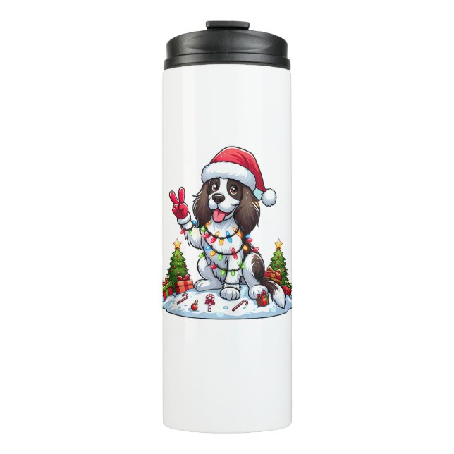 Bouteilles Isothermes Peace Main Anglais Springer Espagnol Chien de Noël (Devant)