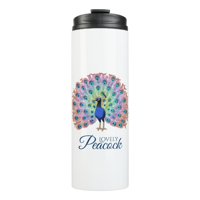 Bouteilles Isothermes Peacock coloré personnalisé (Devant)