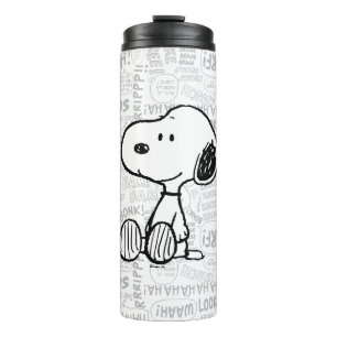 Bouteilles Isothermes PEANUTS Snoopy on Black White Comics