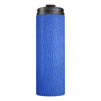 Bouteilles Isothermes peau en cuir bleu texture
